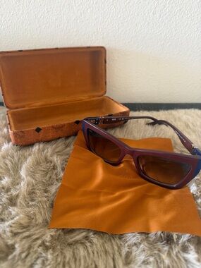 New MCM Cat-Eye Sunglasses with Orange Case